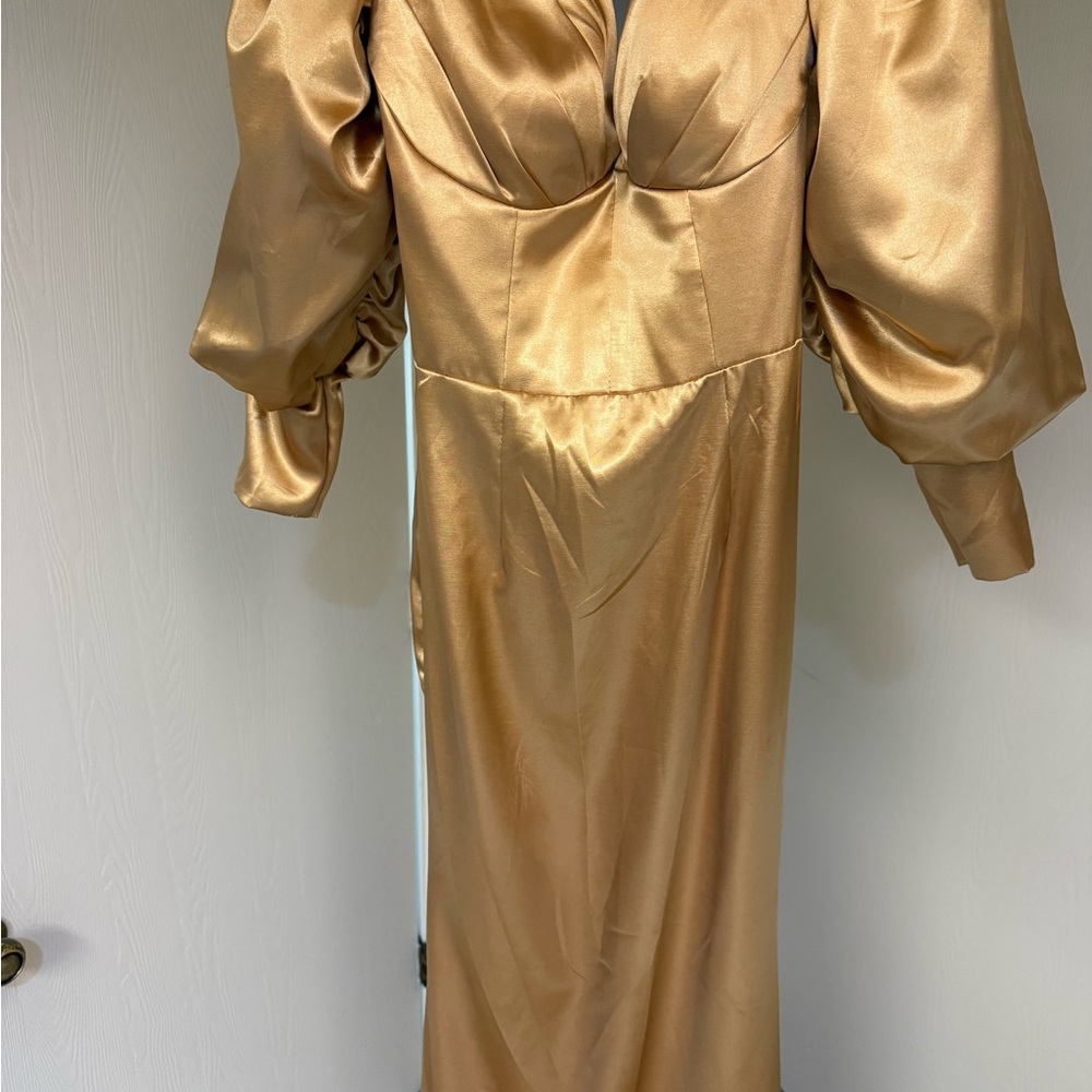 Custom Made Gold Gown View 2